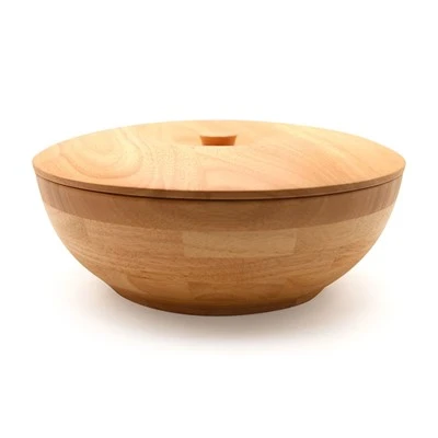 带盖大木碗，兼具盛器与储物功能